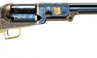Prestige Hand Engraving in gold with eagle (E44) Charcoal Blue Finish (C00)