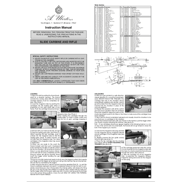 ROLLING BLOCK RIFLE/CARABINE<br />
